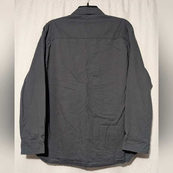 Polo Mano Men's Outdoors Utility Long Sleeve Grey Button Down Shirt Size Medium - Picture 2 of 12